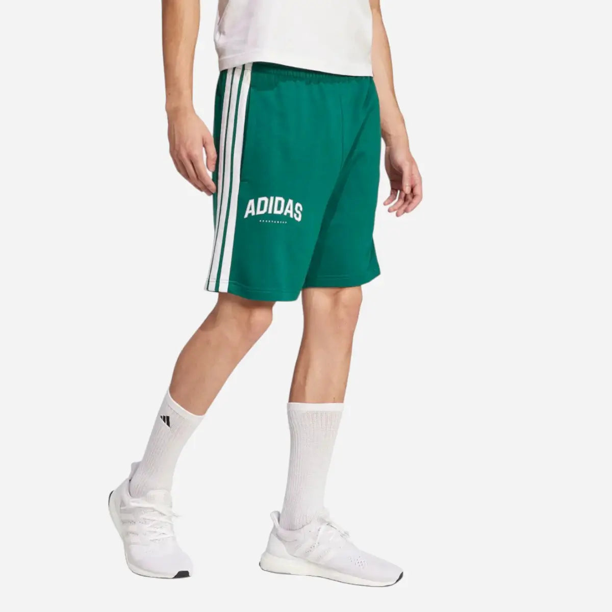 Adidas Short Codes 3-Stripes French Terry Green
