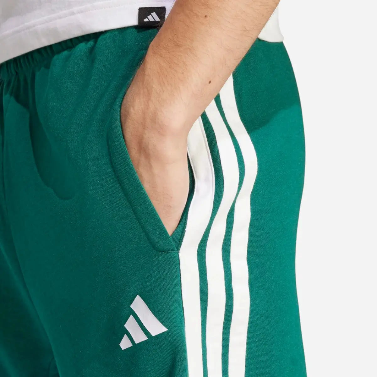 Adidas Short Codes 3-Stripes French Terry Green