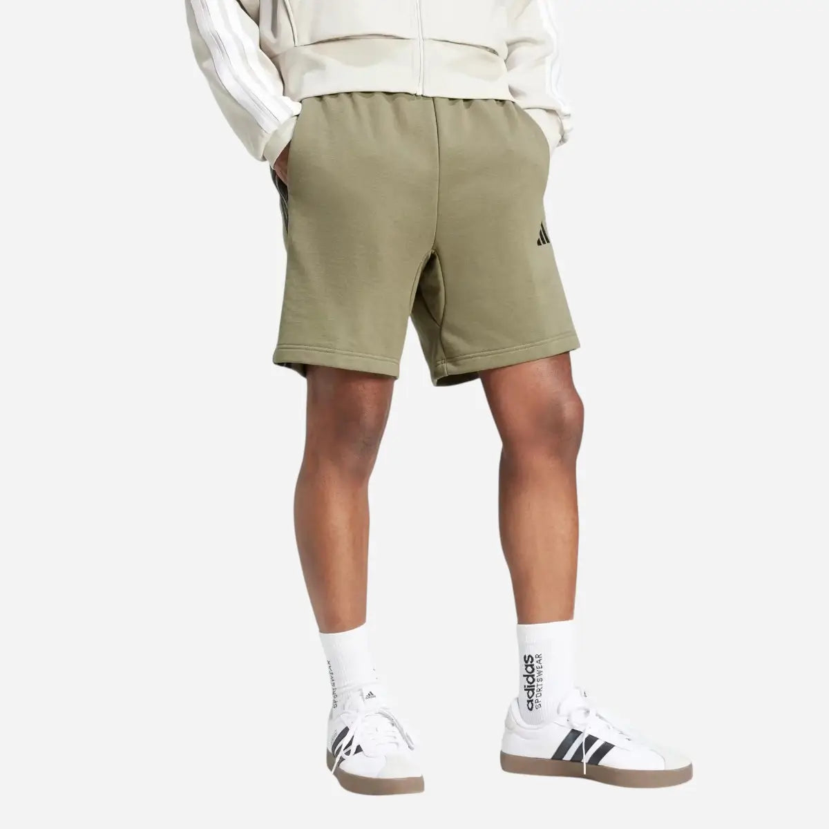 Adidas Short Essentials 3-Stripes French Terry Olive Green