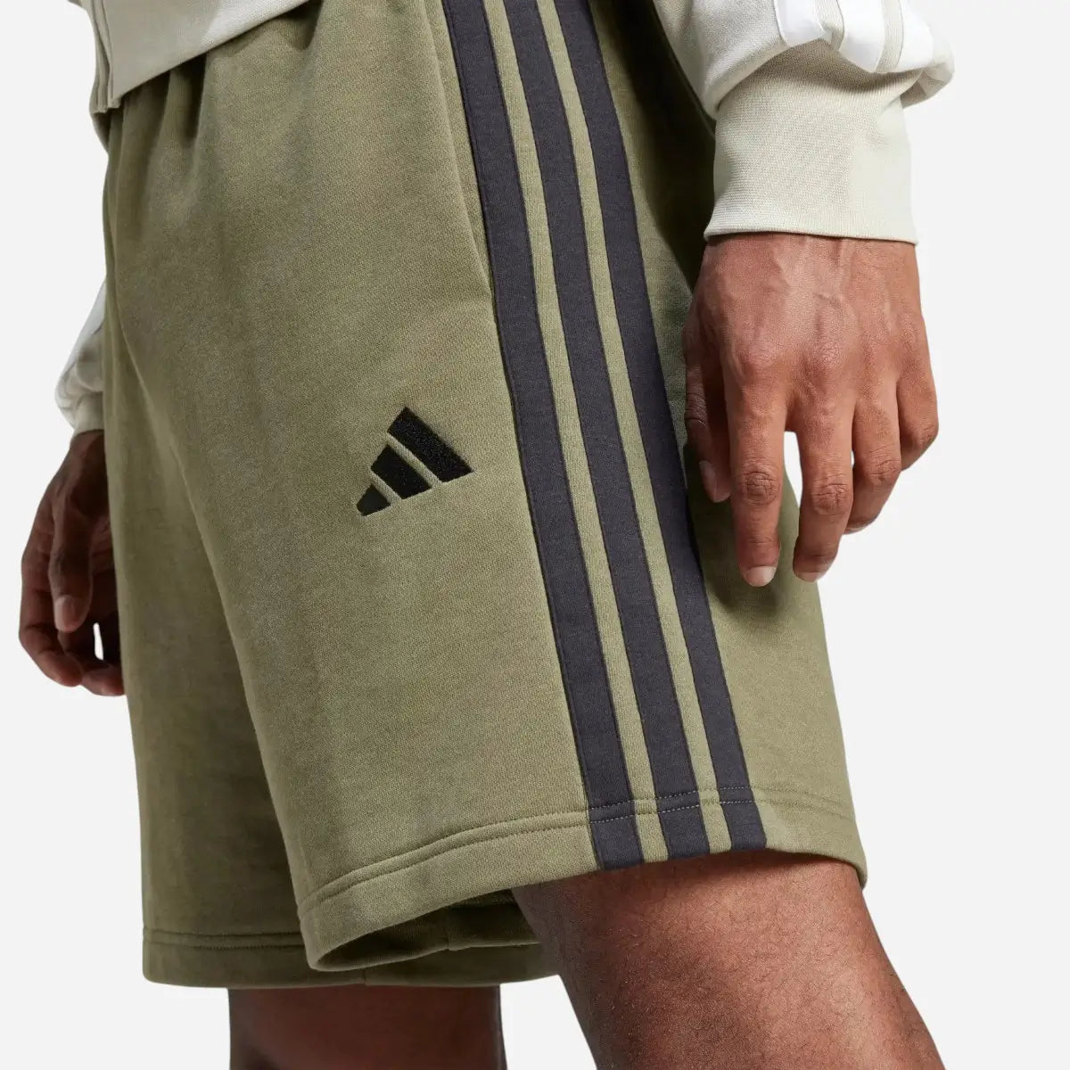 Adidas Short Essentials 3-Stripes French Terry Olive Green