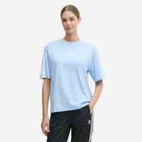 Adidas T-Shirt Boyfriend Essentials 3-Stripes turchese