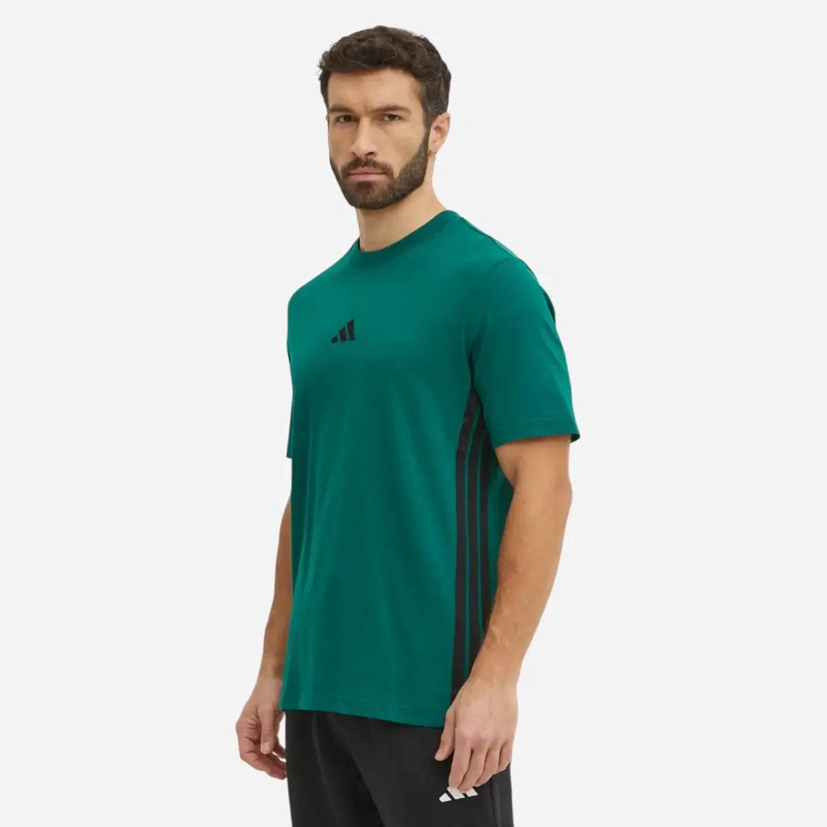 Adidas T-shirt Essentials 3 Stripes Single Jersey green
