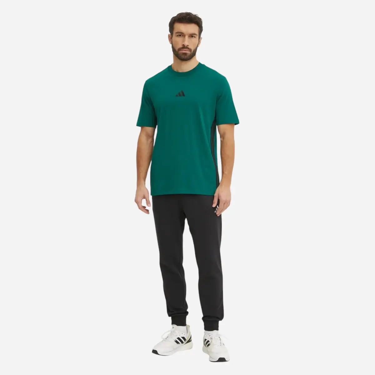 Adidas T-shirt Essentials 3 Stripes Single Jersey green
