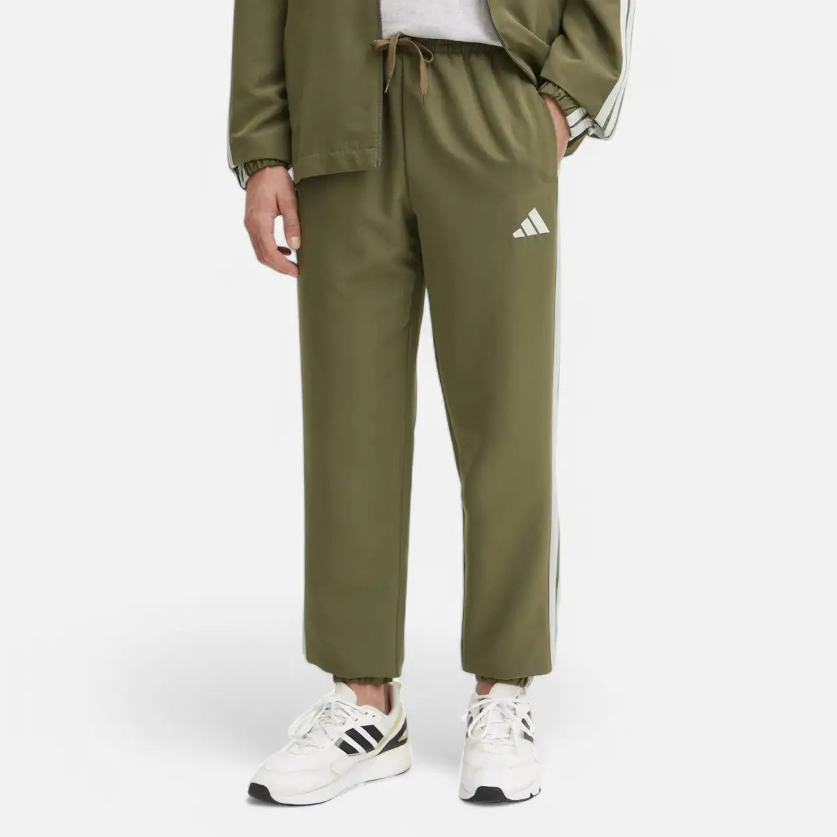 Adidas Tuta Sportswear Basic 3-Stripes Woven Track Suit olive strata