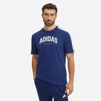 Adidas T-shirt Codes Collegiate Linear Graphic Blue Navy