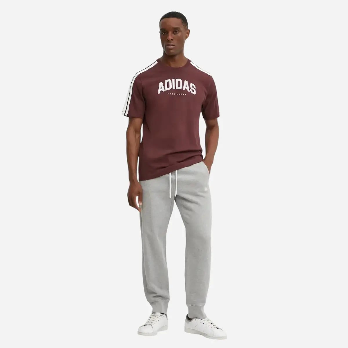 Adidas T-shirt Codes Collegiate Linear Graphic Bordeaux