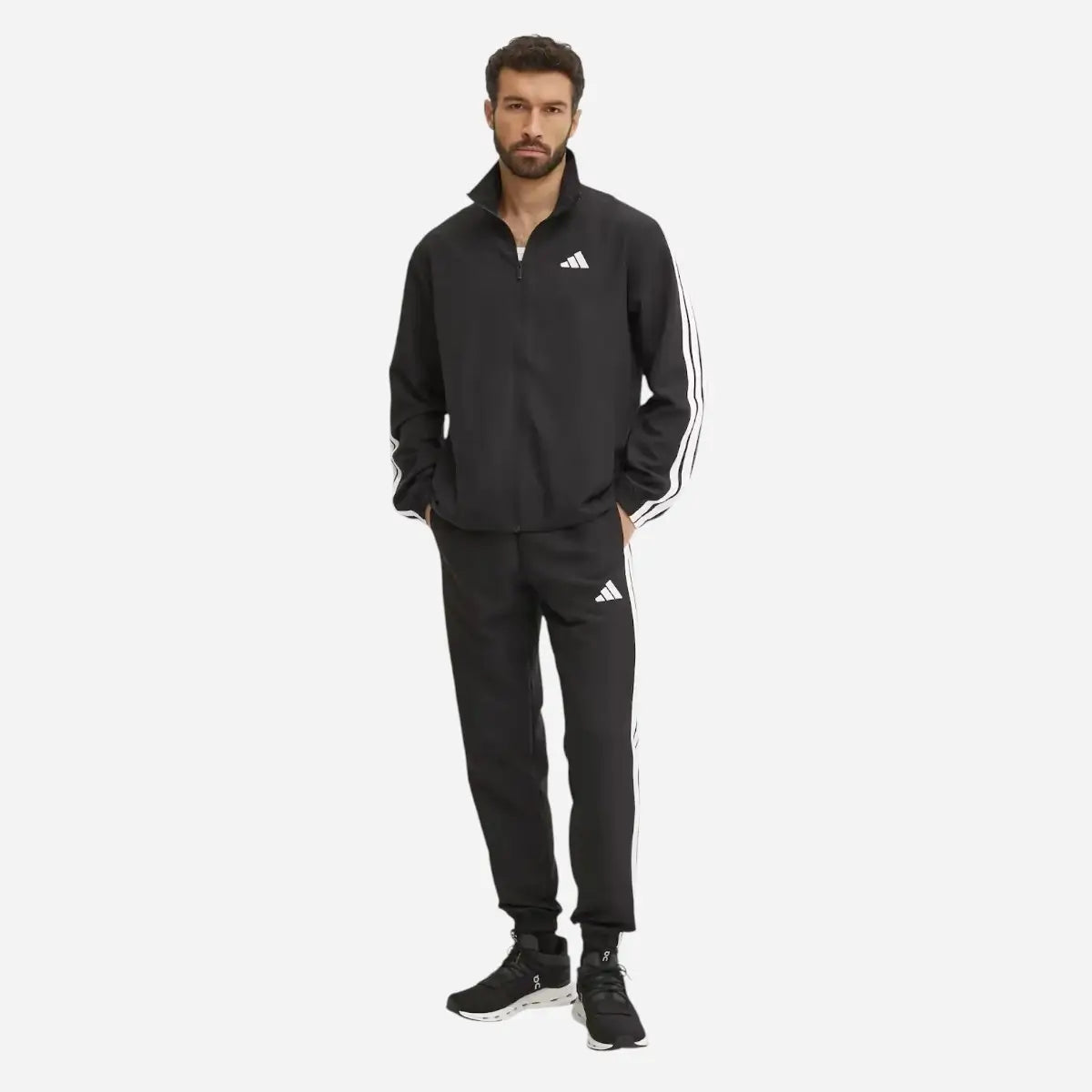 Adidas Tuta Sportswear Basic 3-Stripes Woven Track Suit Black
