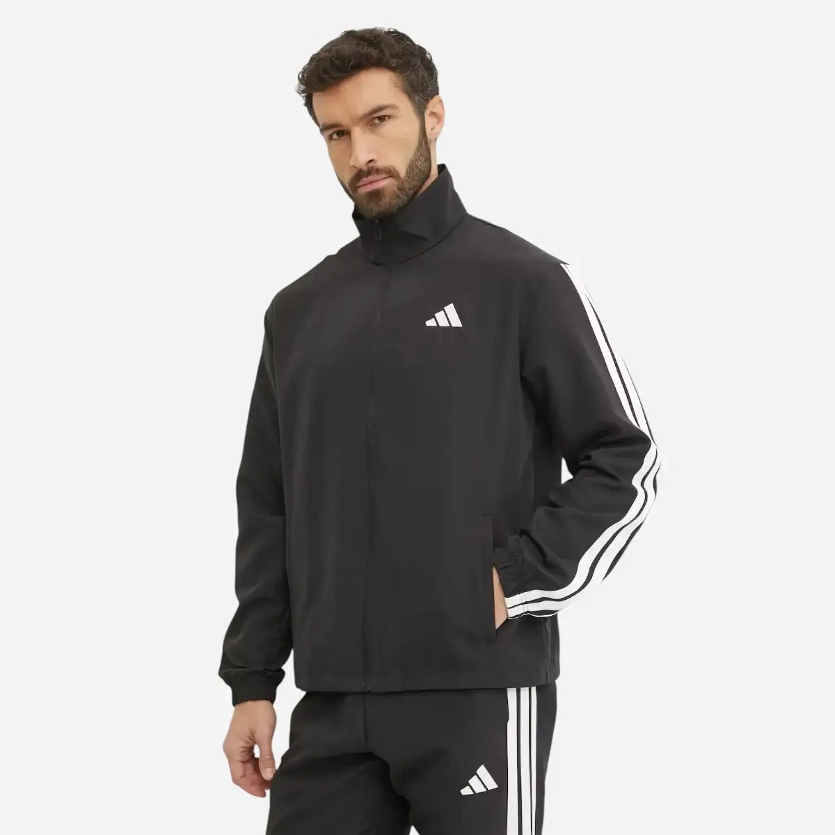 Adidas Tuta Sportswear Basic 3-Stripes Woven Track Suit Black