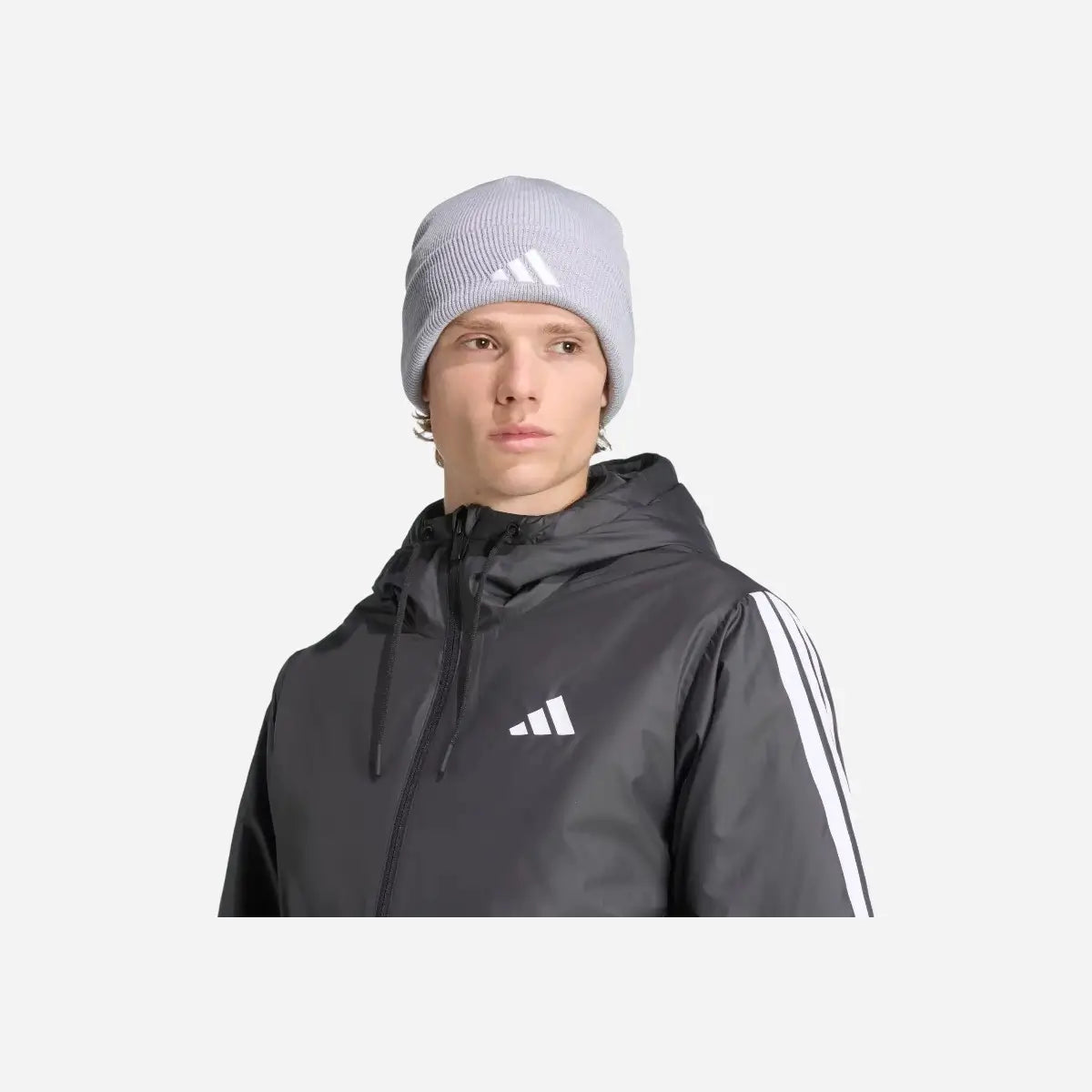 Adidas Berretto con New Logo sul risvolto Light Grey