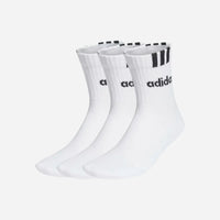 Adidas Calze 3-Stripes Linear Half-Crew Cushioned (3 paia) white / black