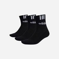Adidas Calze 3-Stripes Linear Half-Crew Cushioned (3 paia) black / white
