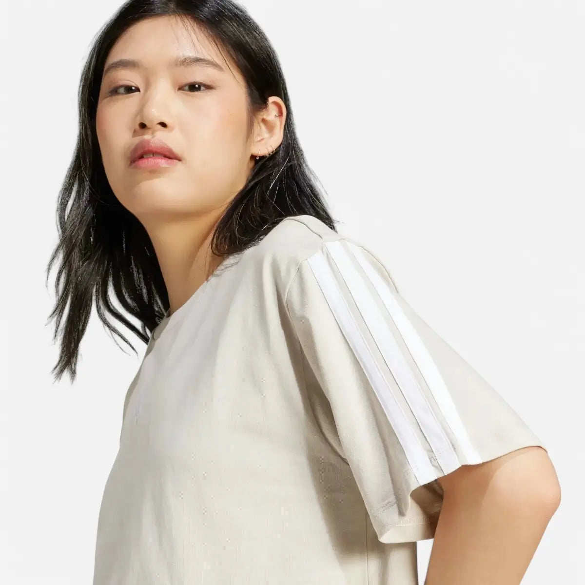 Adidas T-Shirt Boyfriend Essentials 3-Stripes wonder alumina