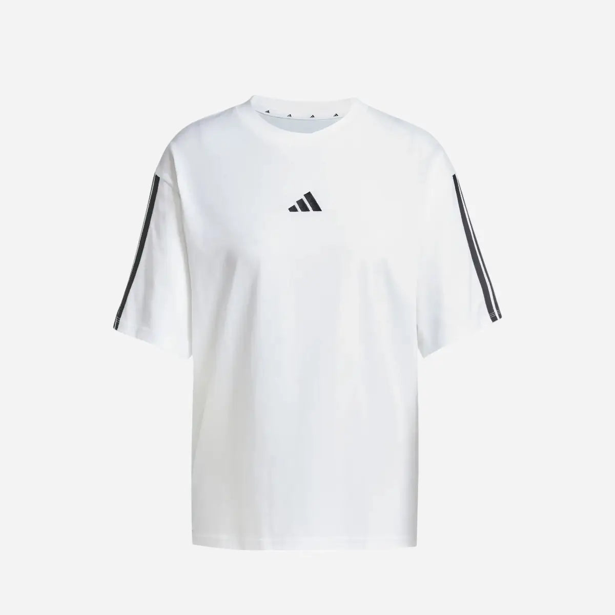 Adidas T-Shirt Boyfriend Essentials 3-Stripes white/black