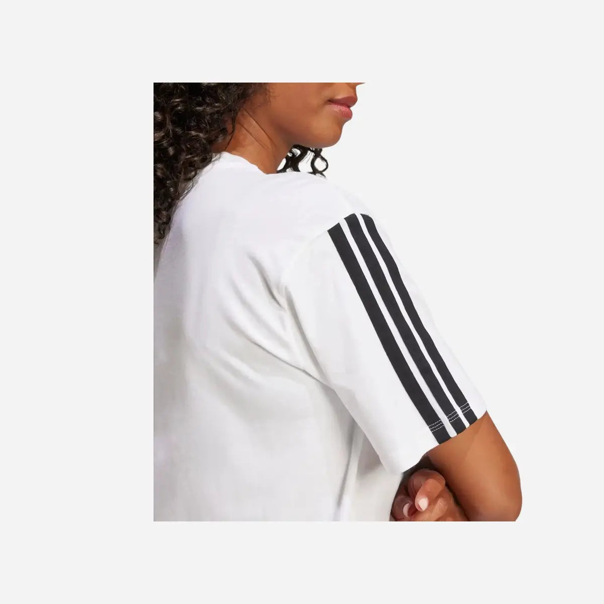 Adidas T-Shirt Boyfriend Essentials 3-Stripes white/black