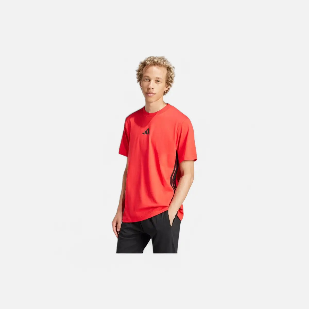 Adidas T-shirt Essentials 3 Stripes Single Jersey pure ruby