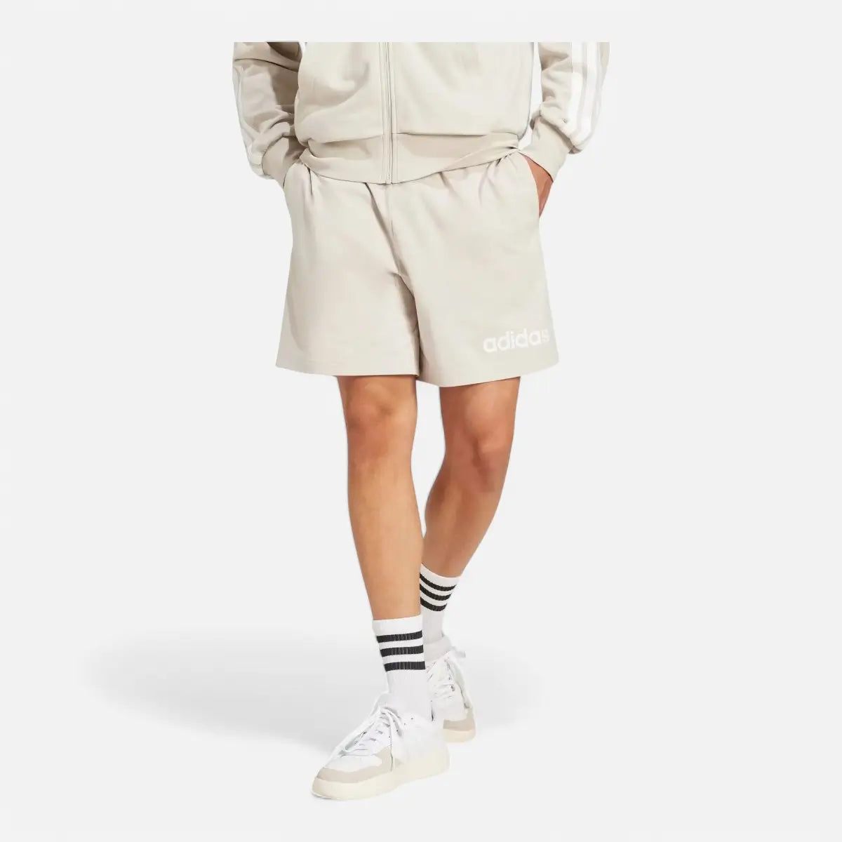 Adidas Short Essentials Linear Single Jersey Beige