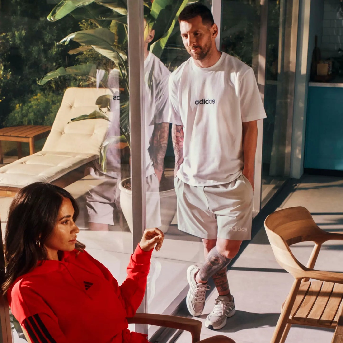 Adidas Short Essentials Linear Single Jersey Beige