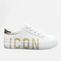 ICON Sneakers Donna BIG LOGO White/Gold IC04757SD