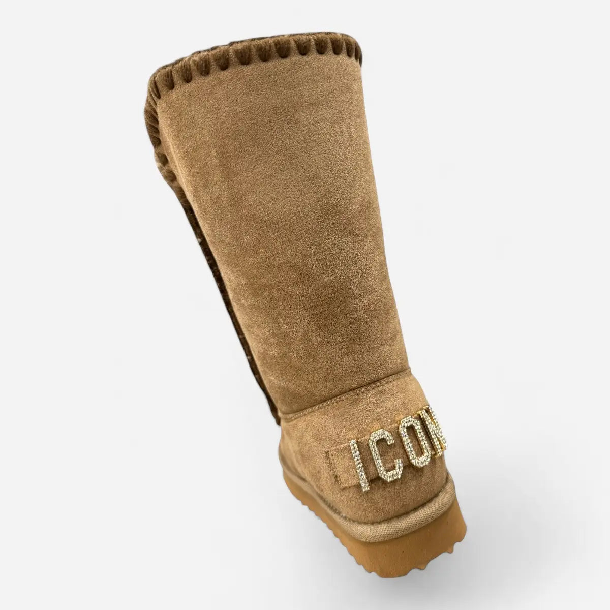 ICON Stivale Pelliccia Camoscio Tortora IC04411SD