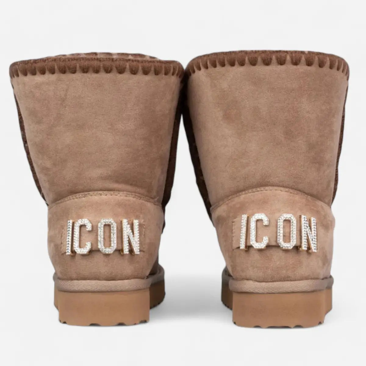 ICON Stivale Pelliccia Camoscio Tortora IC04412SD