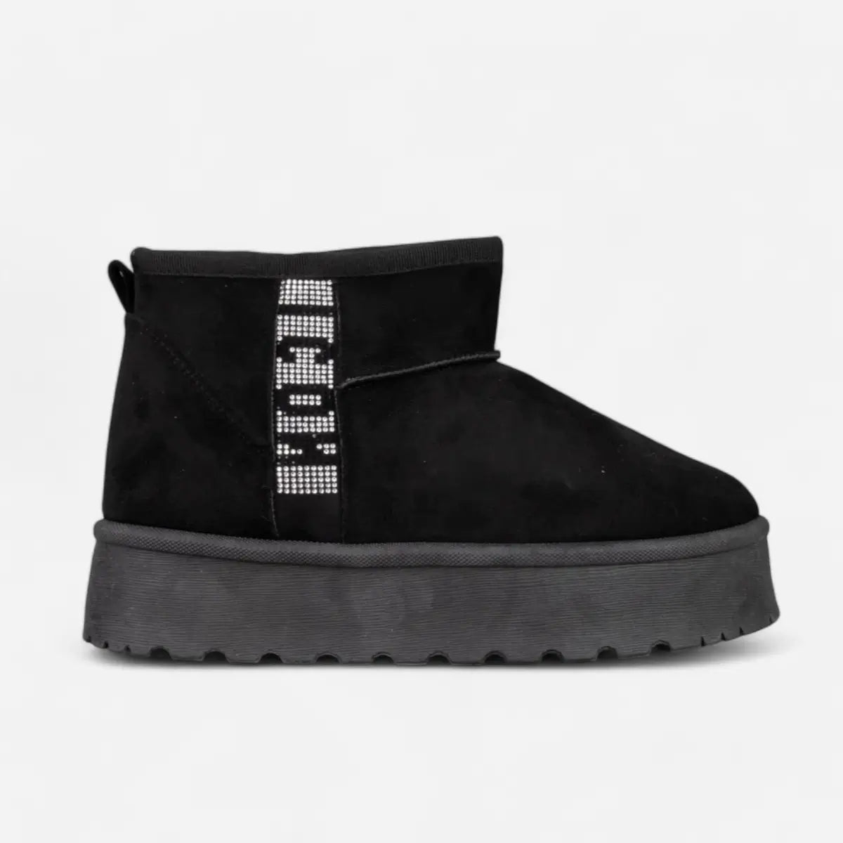 ICON Stivaletto Pelliccia Nabuk Nero IC04599SD