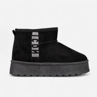 ICON Stivaletto Pelliccia Nabuk Nero IC04599SD