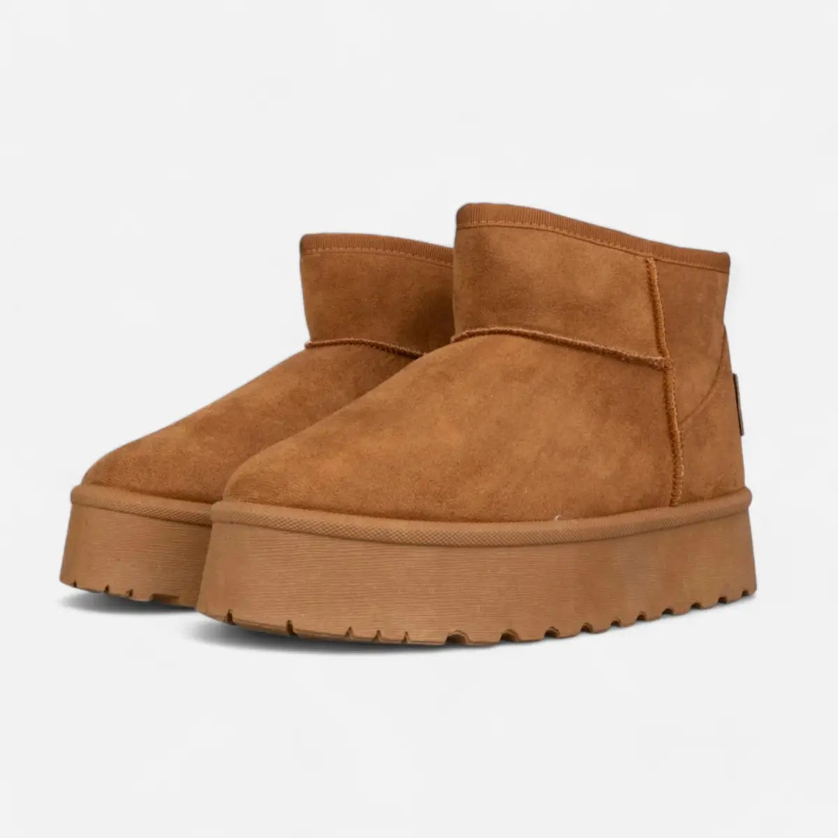 ICON Stivaletto Platform Pelliccia Nabuk Biscotto IC04416SD