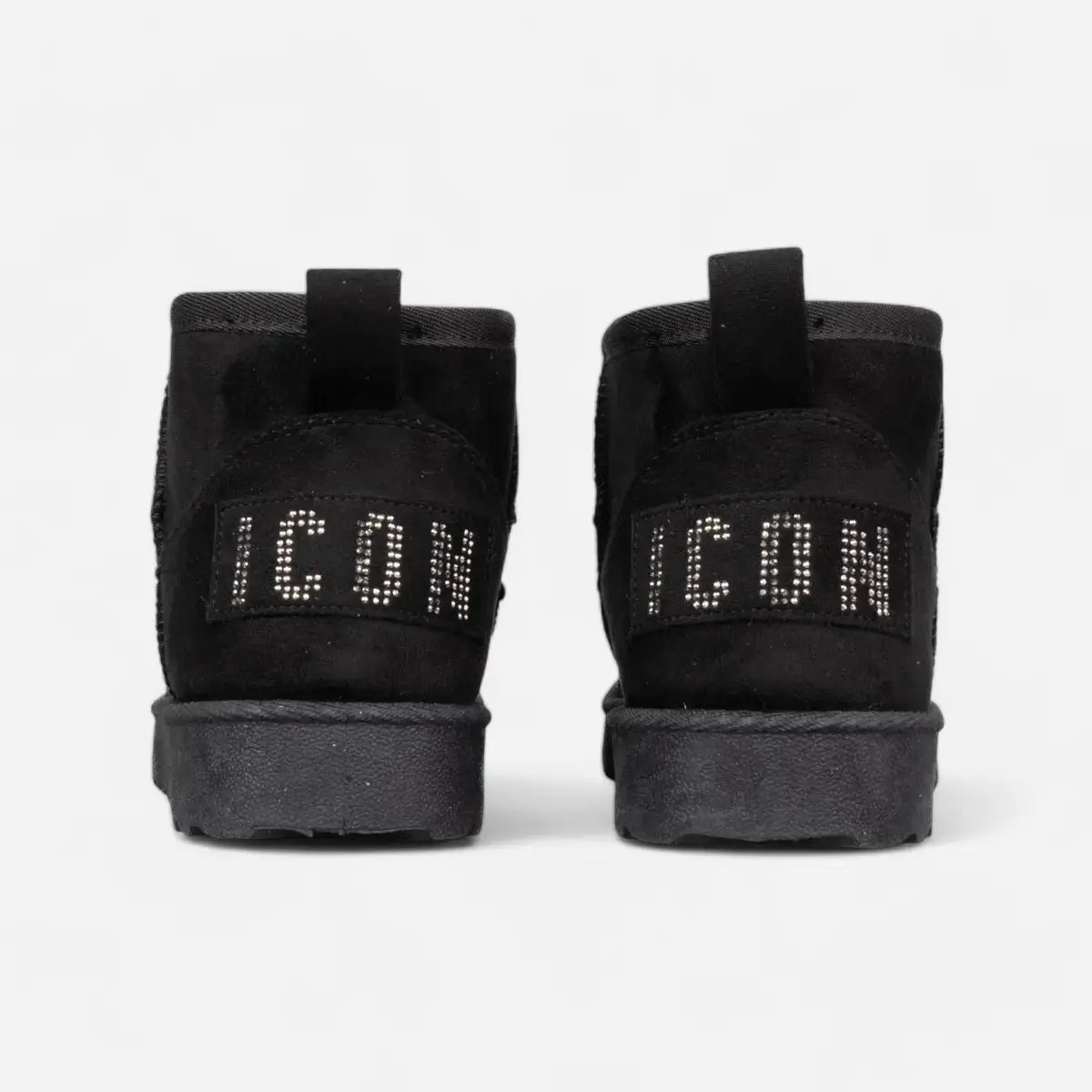 ICON Stivaletto Pelliccia Nabuk Nero IC04414SD
