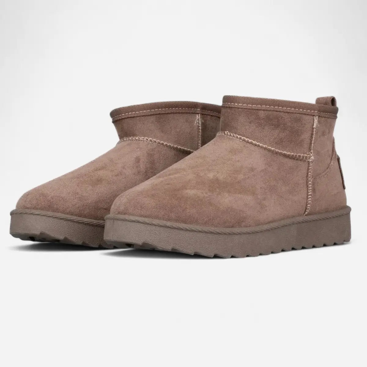 ICON Stivaletto Pelliccia Nabuk Tortora IC04414SD