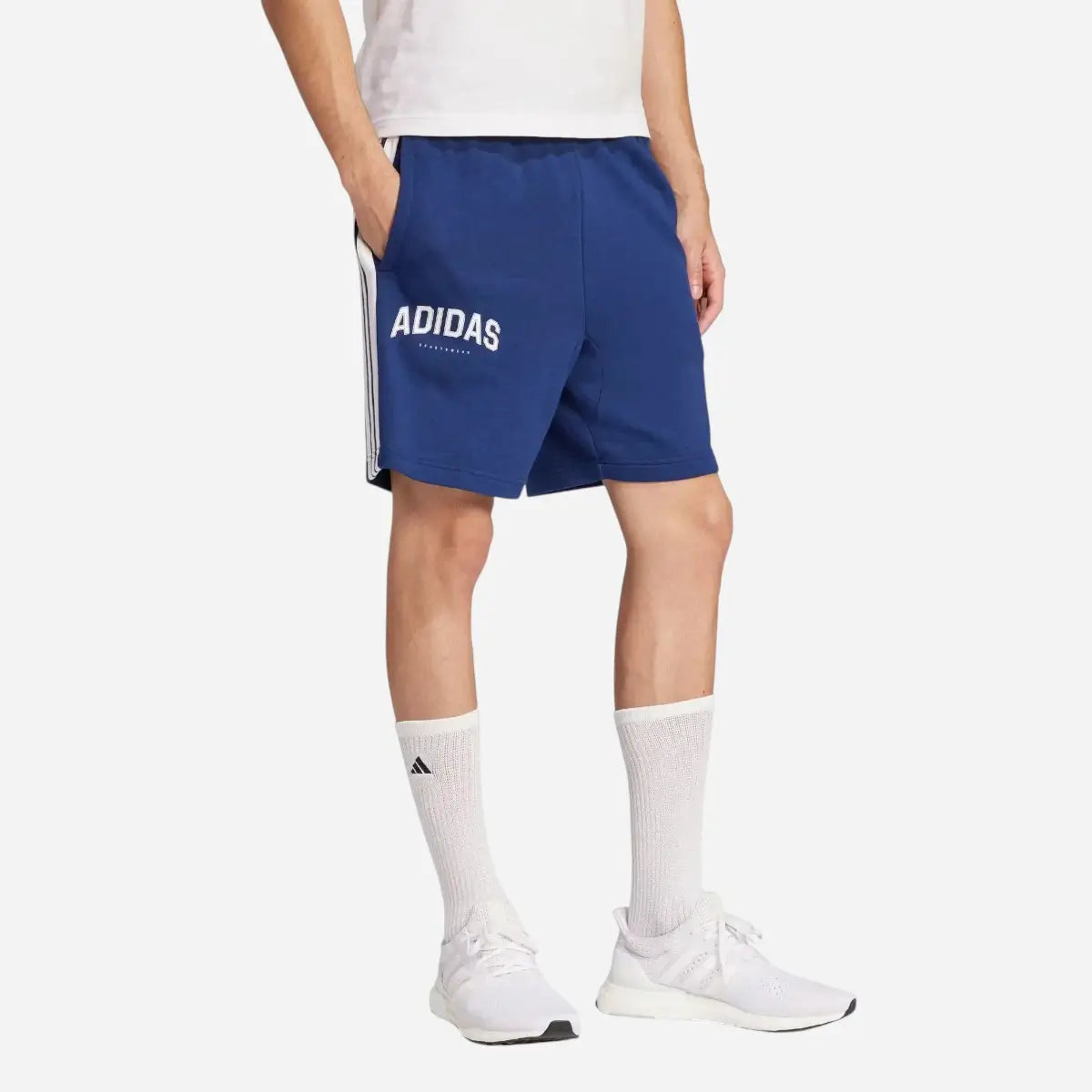 Adidas Short Codes 3-Stripes French Terry Blue