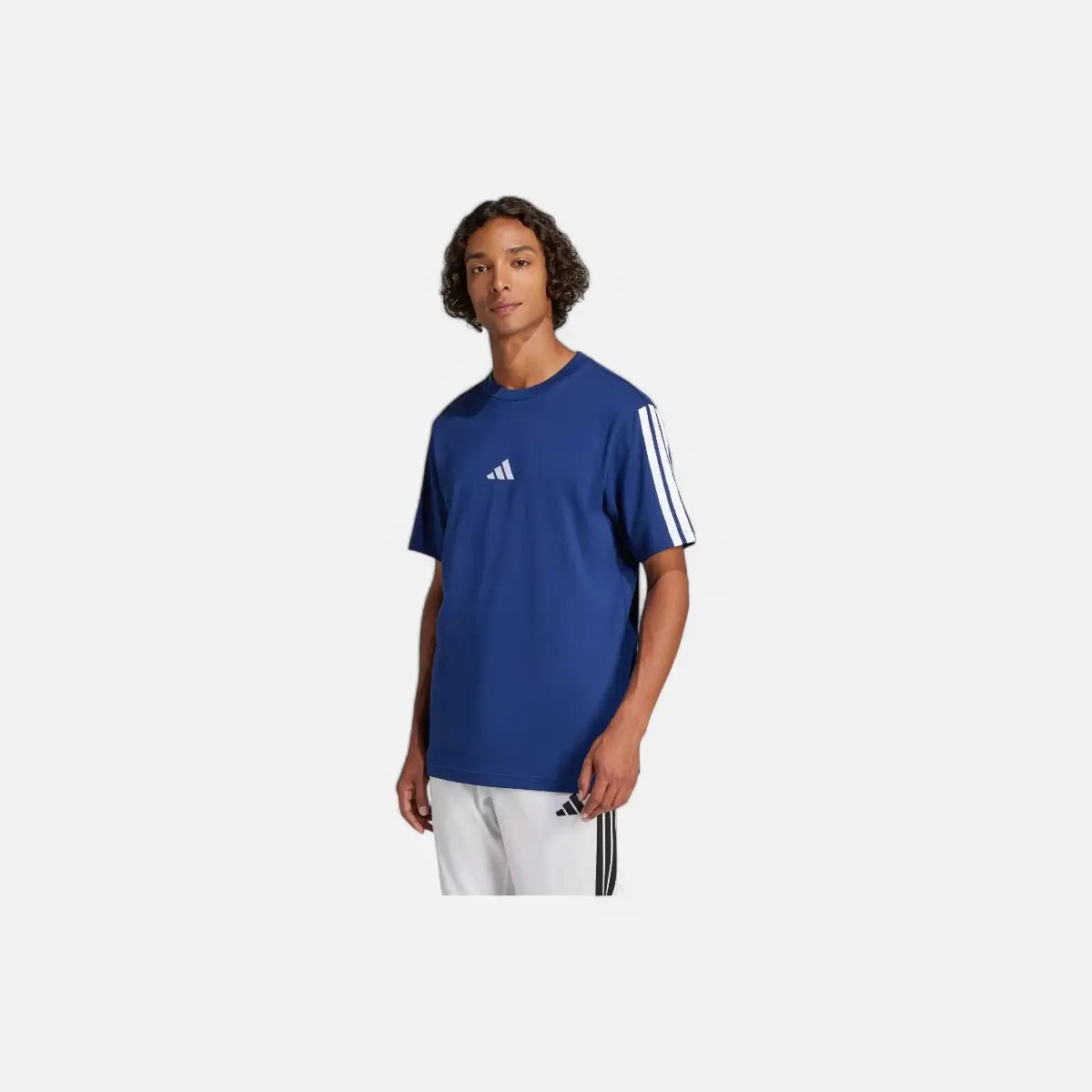 Adidas T-shirt Essentials 3-Stripes Single Jersey dark blue