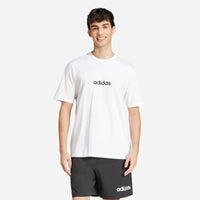Adidas T-shirt Essentials Linear Single Jersey White / Black