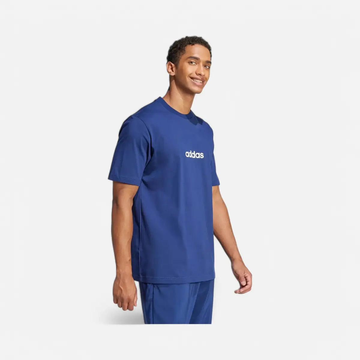 Adidas T-shirt Essentials Linear Single Jersey dark blue