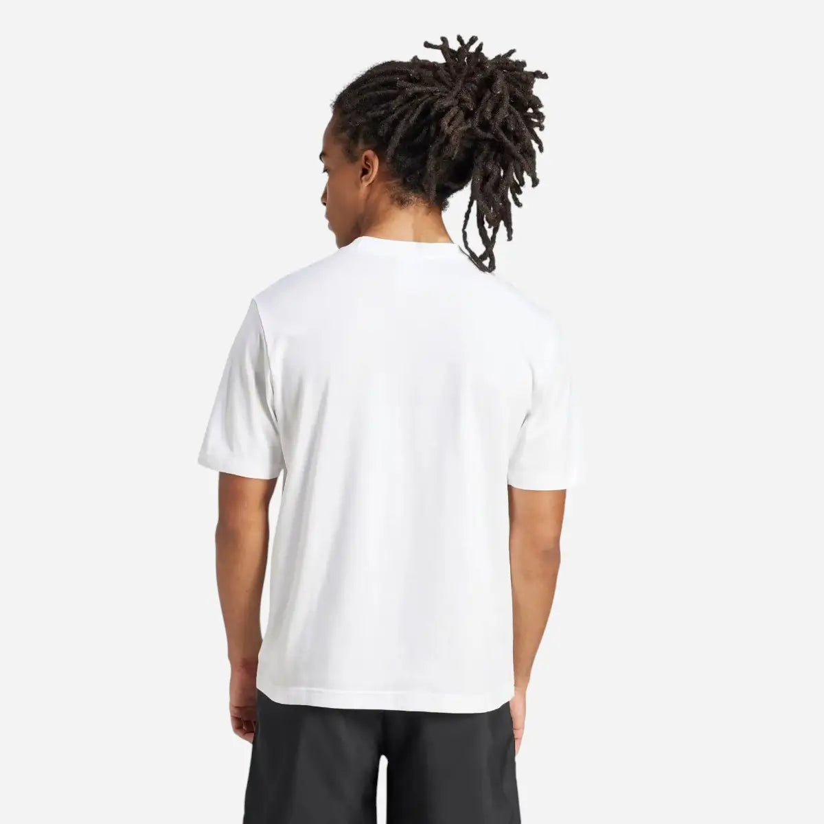 Adidas T-shirt Essentials Small Logo Single Jersey Tee white / black