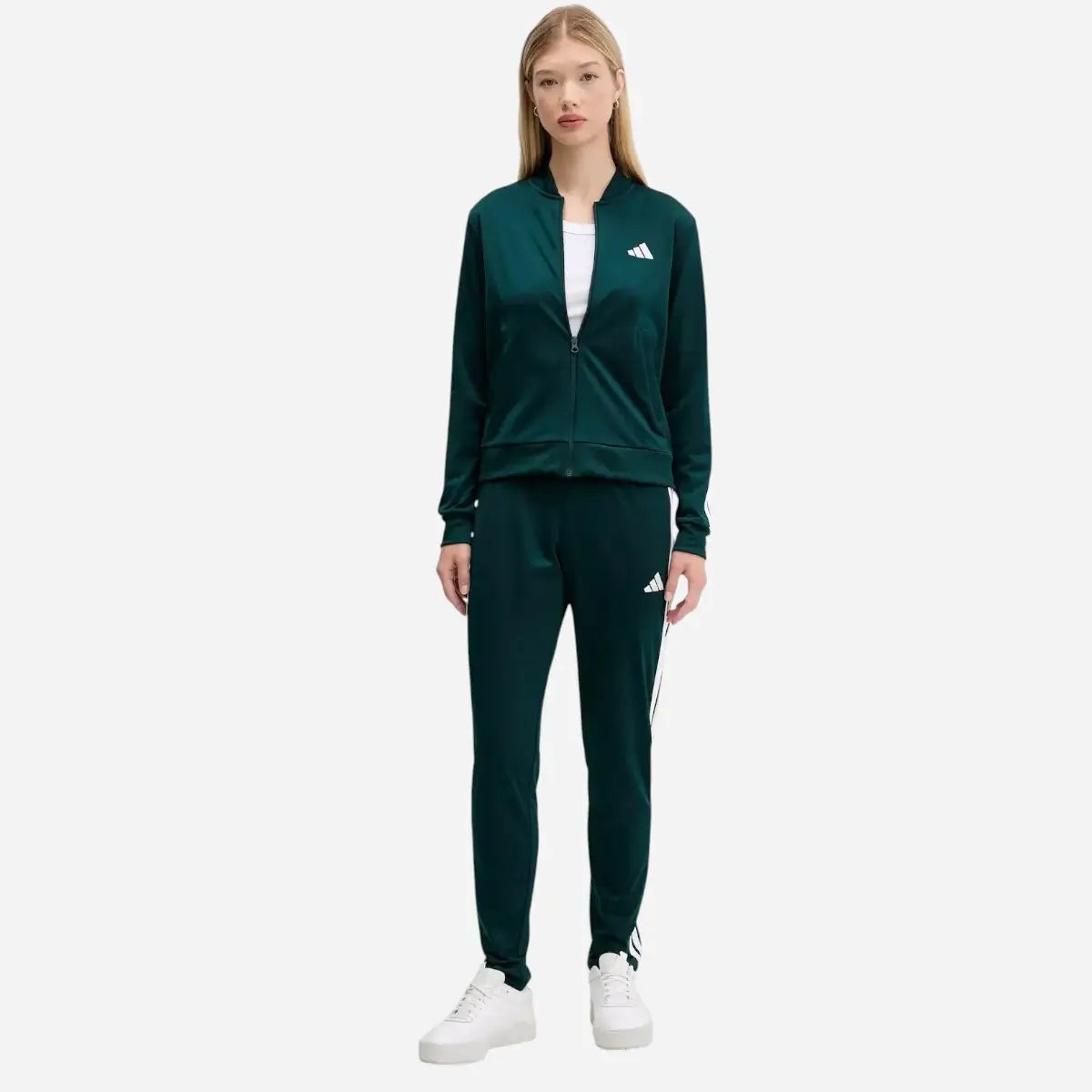 Adidas Tuta Track suit Essentials 3-Stripes Verde Aurora Ivy