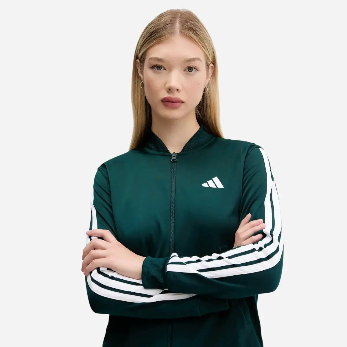 Adidas Tuta Track suit Essentials 3-Stripes Verde Aurora Ivy