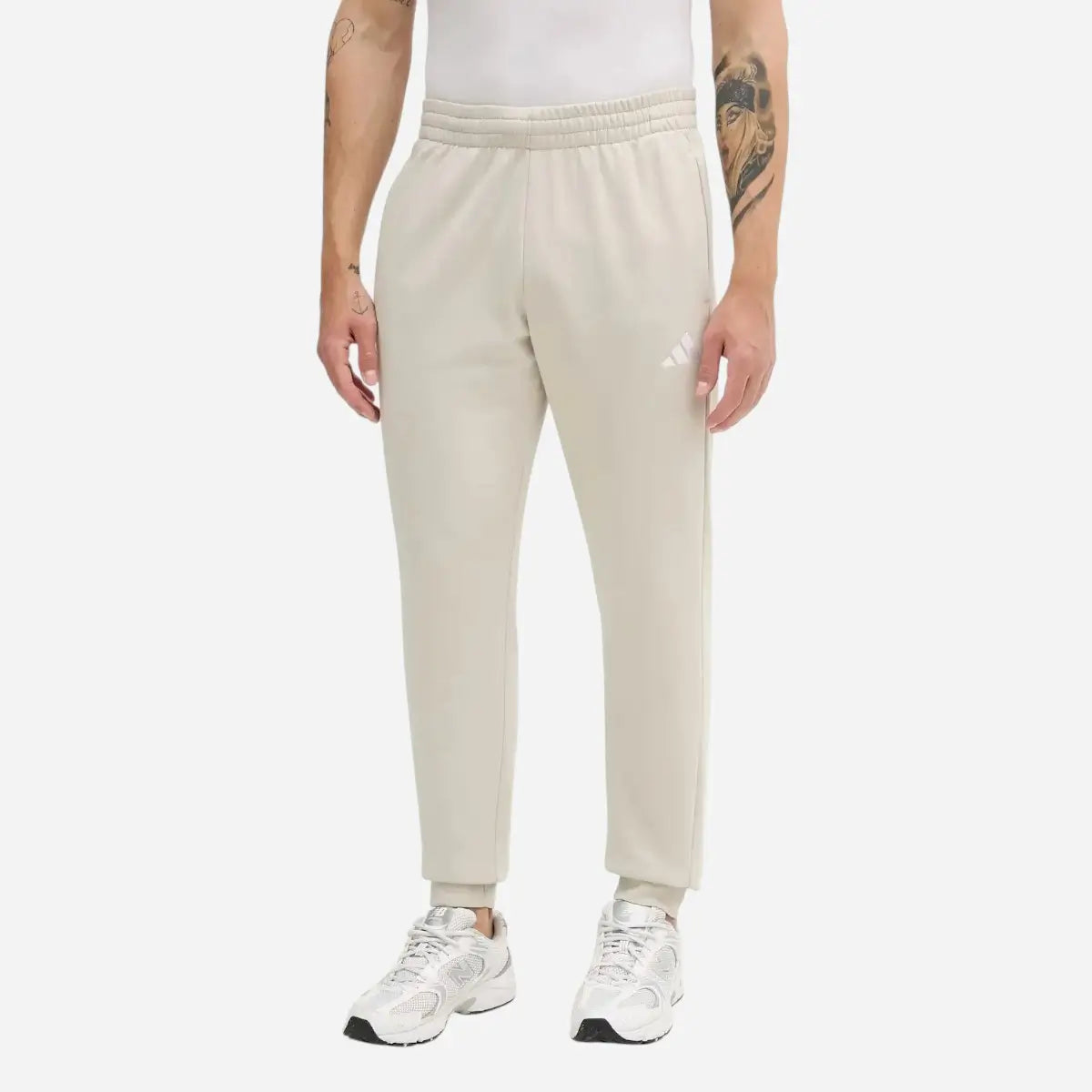 Adidas Tuta Tuta Sportswear Basic 3-Stripes Fleece Beige