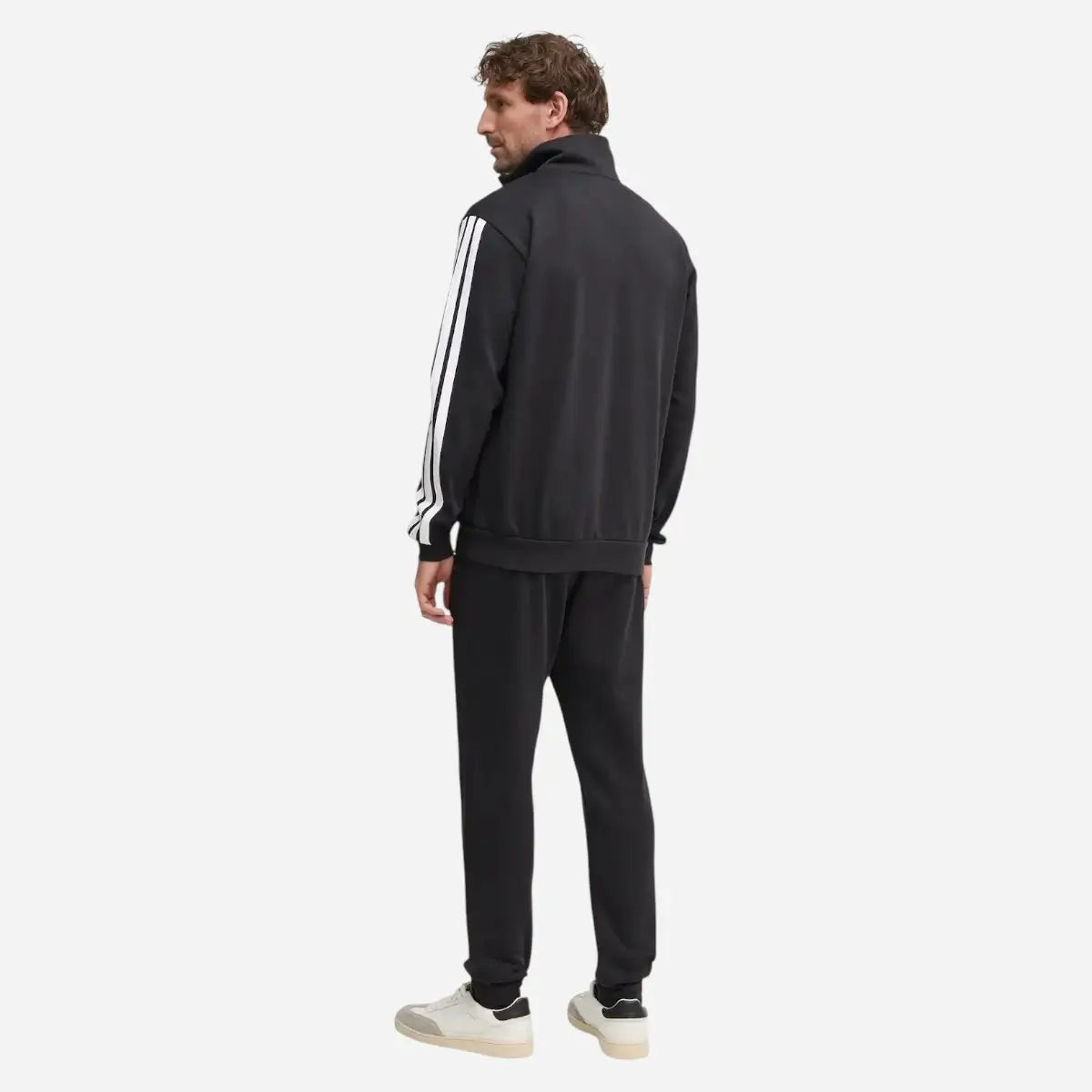 Adidas Tuta Sportswear Basic 3-Stripes Fleece Black / White