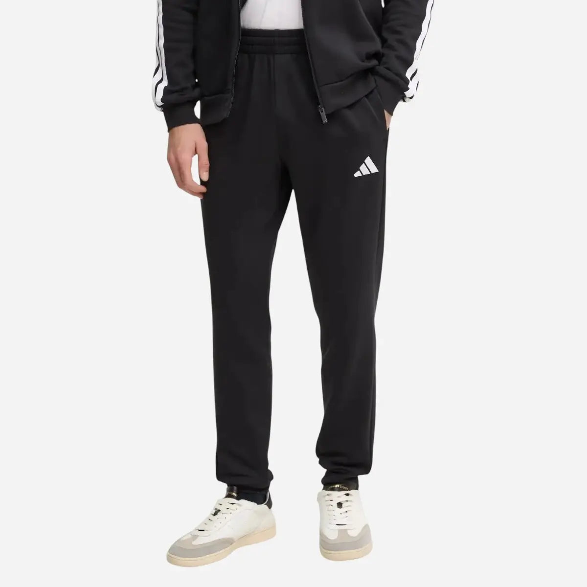 Adidas Tuta Sportswear Basic 3-Stripes Fleece Black / White