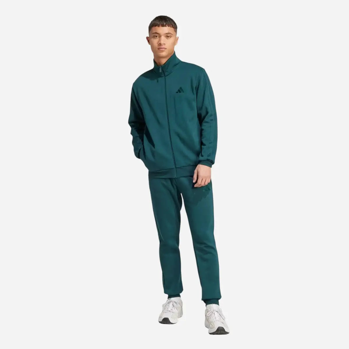 Adidas Tuta Sportswear Basic 3-Stripes Fleece Green Aurora Ivy