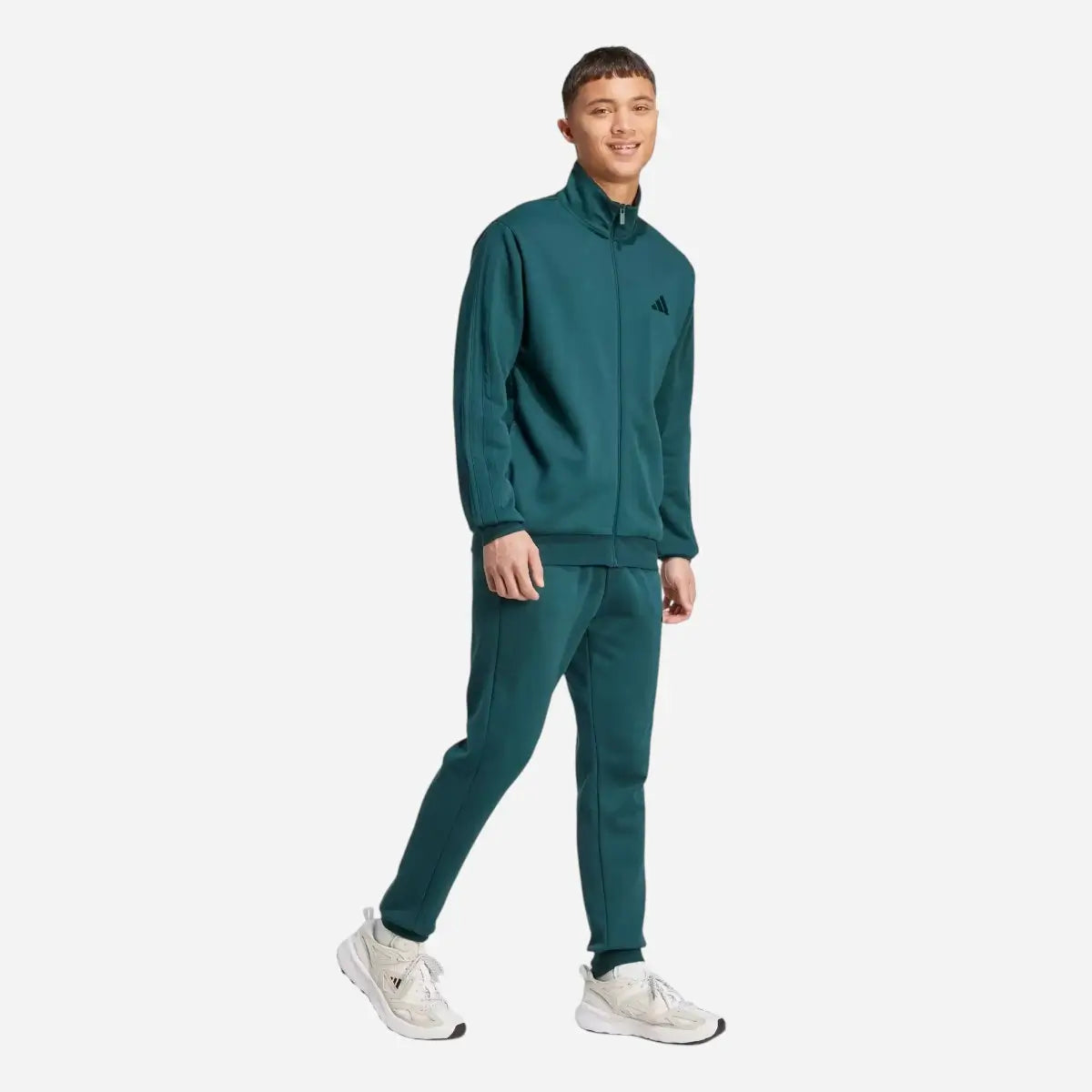 Adidas Tuta Sportswear Basic 3-Stripes Fleece Green Aurora Ivy