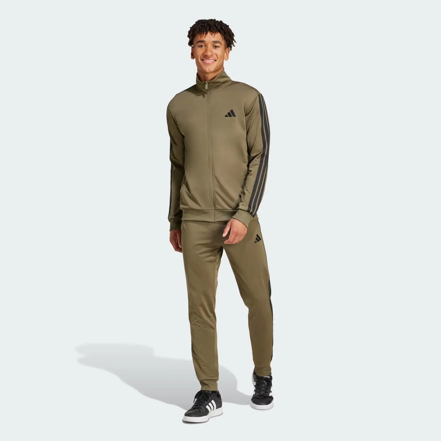 Adidas Tuta Sportswear Basic 3-Stripes Tricot olive strata