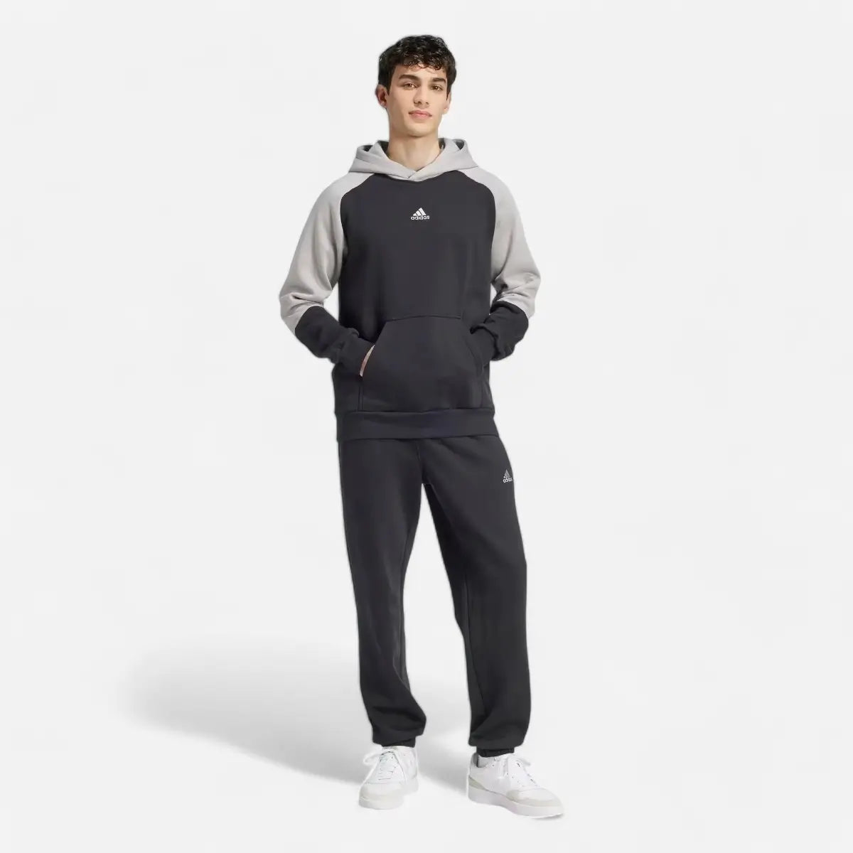 Adidas Tuta Sportswear Fleece Colorblock Black/Grey
