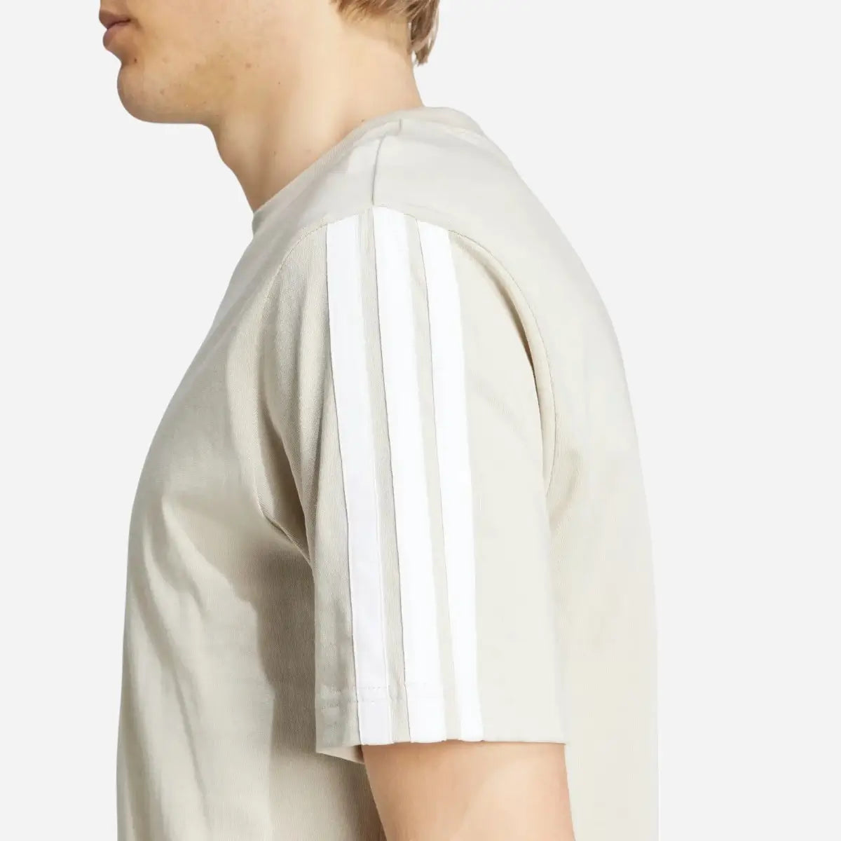 Adidas T-shirt Essentials 3-Stripes Single Jersey Off White