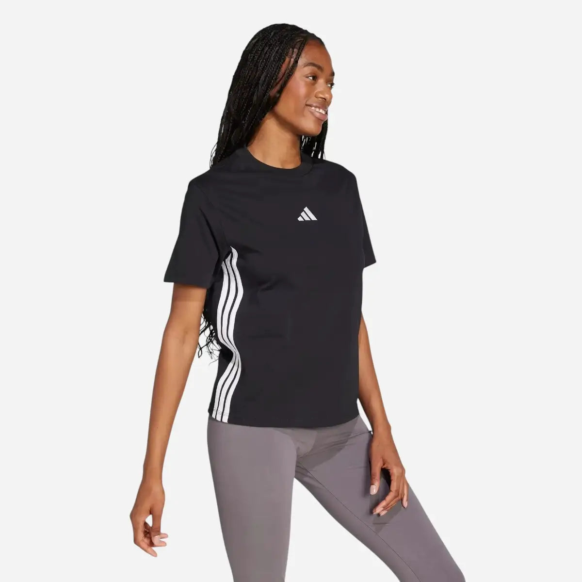 Adidas T-Shirt Essentials 3-Stripes black / white