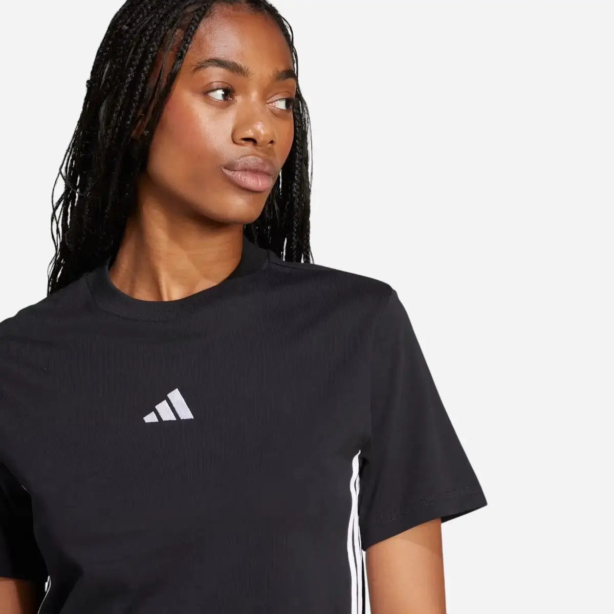 Adidas T-Shirt Essentials 3-Stripes black / white