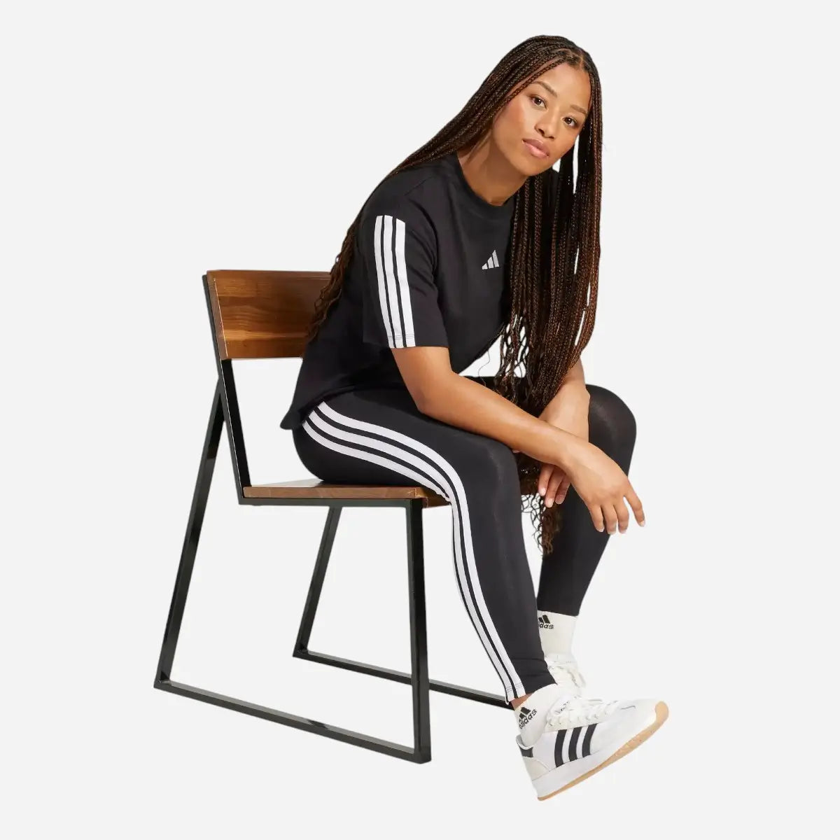 Adidas Leggings Essentials 3-Stripes Cotton Black