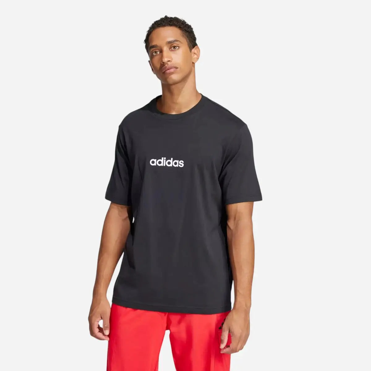 Adidas T-shirt Essentials Linear Single Jersey Black