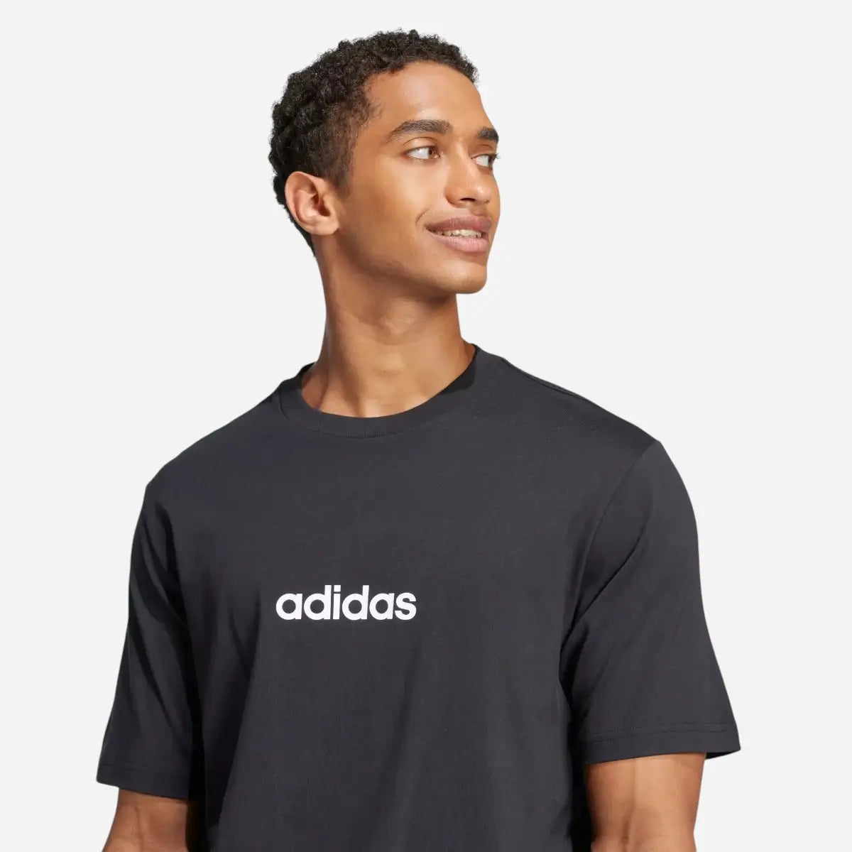 Adidas T-shirt Essentials Linear Single Jersey Black