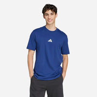 Adidas T-shirt Essentials Small Logo Single Jersey Tee Dark Blue